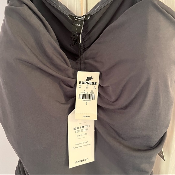 Express Ruched Grey Bodysuit - Picture 5 of 5